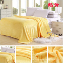 180*200cm Yellow Super Soft Flannel Blanket